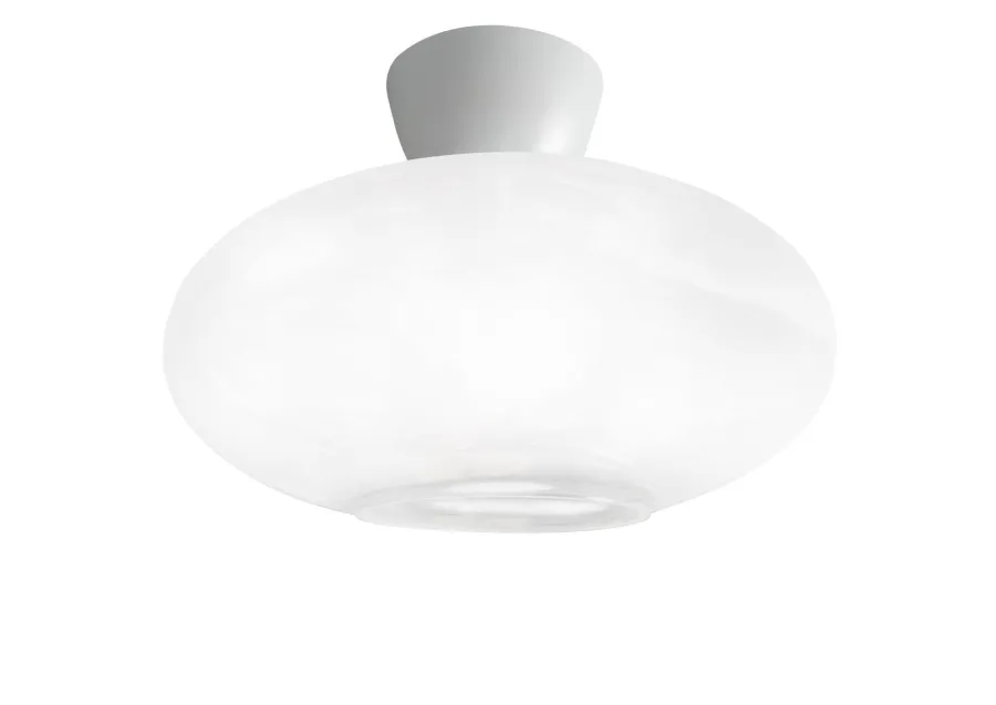 Hot NorDesign Cup 105 taklampe med glasskuppel 28 cm - Hvit/Opal hvit Hvit / Opal