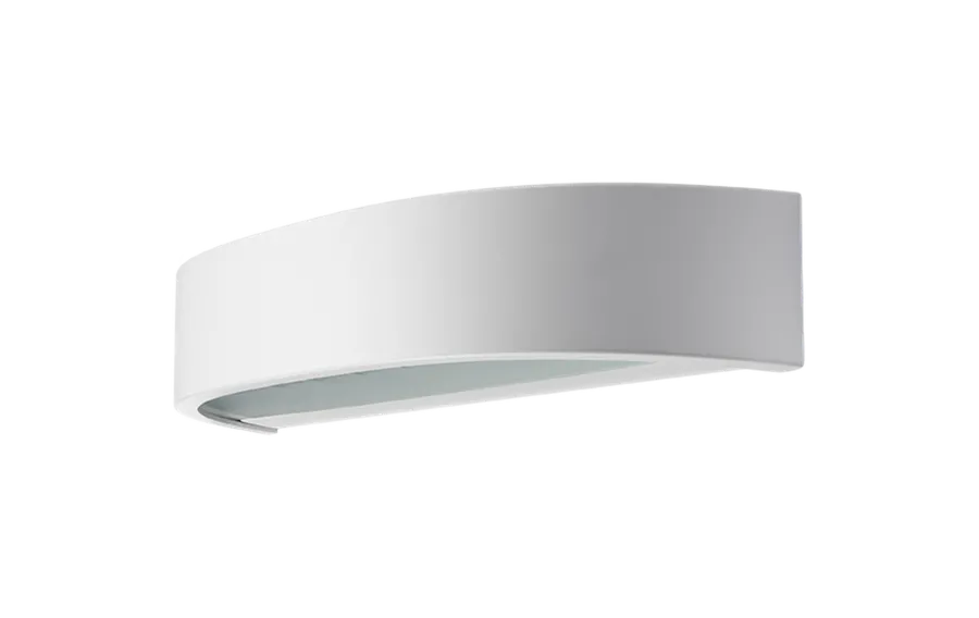 New Sg Armaturen As Curve direct vegglampe ned 10W 2700 Kelvin dimbar IP65 - Hvit