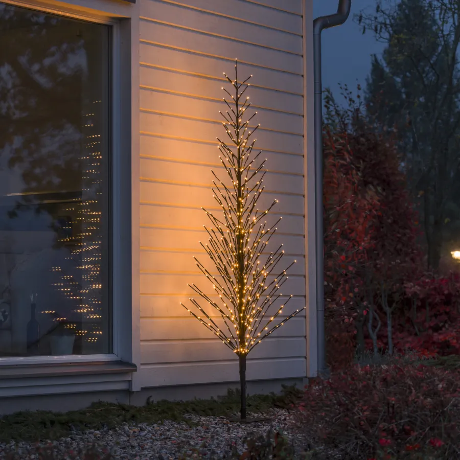 Best Konstsmide Dekorasjonstre 210 cm med 504 LED amber farget IP44 utendørs Svart