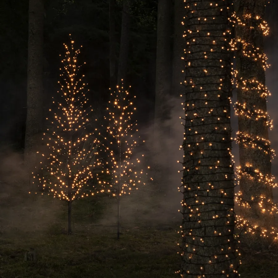 Best Konstsmide Dekorasjonstre 210 cm med 504 LED amber farget IP44 utendørs Svart