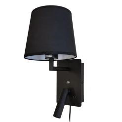 Clearance Lightup Denver vegglampe med USB - Svart