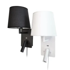 Clearance Lightup Denver vegglampe med USB - Svart