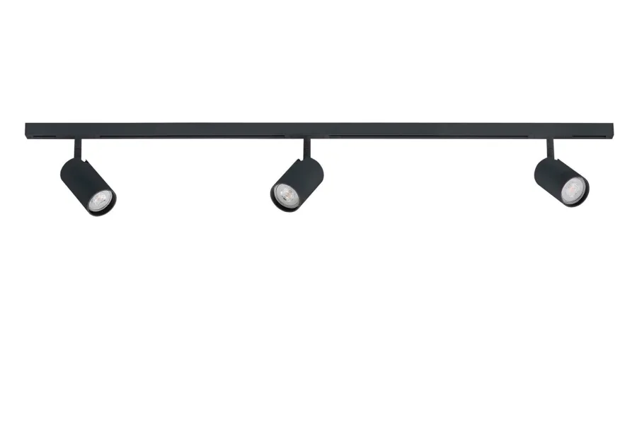Outlet Antidark Designline Tube komplett 1 meter spotskinne med 3 spotter GU10 - Svart