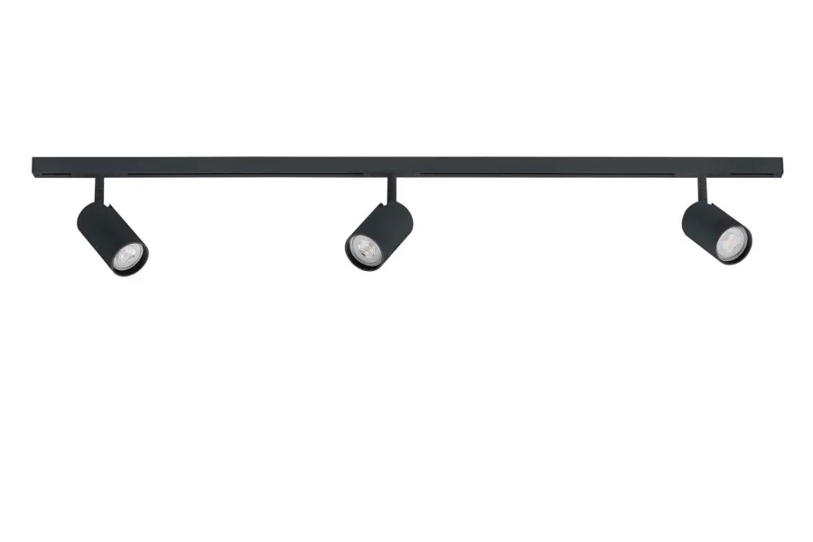 Clearance Antidark Designline Tube komplett 1.9 meter spotskinne med 3 spotter GU10 - Svart