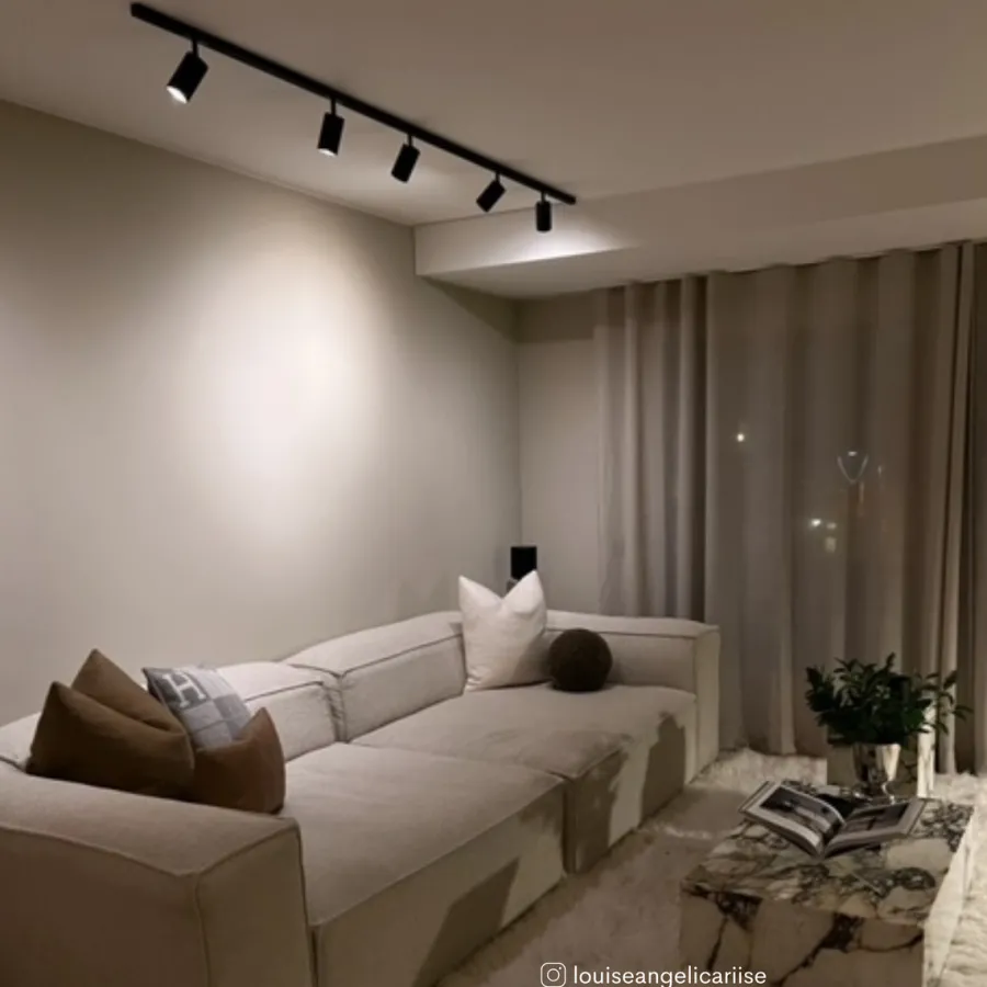Sale Antidark Designline Tube komplett 1.9 meter spotskinne med 5 spotter GU10 - Svart