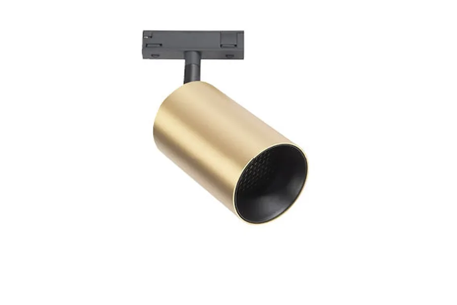 Clearance Antidark Designline Tube Pro komplett 1.9 meter spotskinne med 3 spotter GU10 - Svart/Messing Svart / Messing