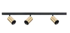 Clearance Antidark Designline Tube Pro komplett 1 meter spotskinne med 3 spotter GU10 - Svart/Messing Svart / Messing