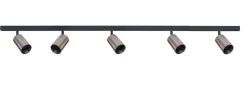 Discount Antidark Designline Tube Pro komplett 1.9 meter spotskinne med 5 spotter GU10 - /Titanium Svart