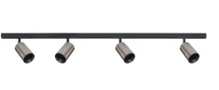 Sale Antidark Designline Tube Pro komplett 1.9 meter spotskinne med 4 spotter GU10 - /Titanium Svart