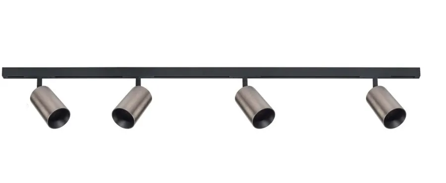 Sale Antidark Designline Tube Pro komplett 1.9 meter spotskinne med 4 spotter GU10 - /Titanium Svart