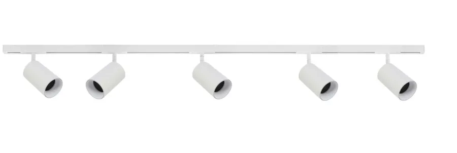 Outlet Antidark Designline Tube Pro komplett 1,9 meter spotskinne med 5 spotter GU10 - Hvit