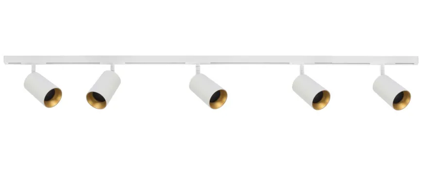 Outlet Antidark Designline Tube Pro komplett 1,9 meter spotskinne med 5 spotter GU10 - Hvit
