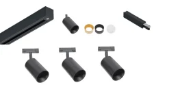 Discount Antidark Designline Tube Pro komplett 1.9 meter spotskinne med 3 spotter GU10 - Svart
