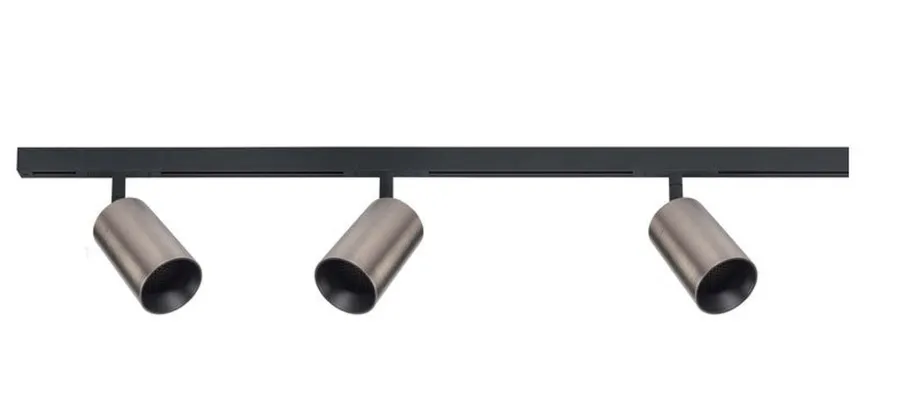 Sale Antidark Designline Tube Pro komplett 1 meter spotskinne med 3 spotter GU10 - /Titanium Svart
