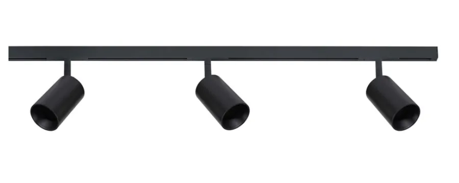 Clearance Antidark Designline Tube Pro komplett 1 meter spotskinne med 3 spotter GU10 - Svart