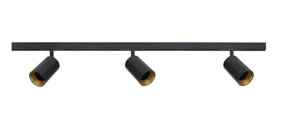 Clearance Antidark Designline Tube Pro komplett 1 meter spotskinne med 3 spotter GU10 - Svart