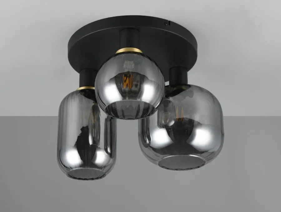 Best Trio Lighting Diva taklampe 3-lys Svart