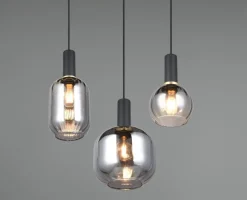 New Trio Lighting Diva takpendel 3-lys Svart