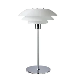 Best Dyberg Larsen DL31 bordlampe - Krom/Opal glass Krom / Opal