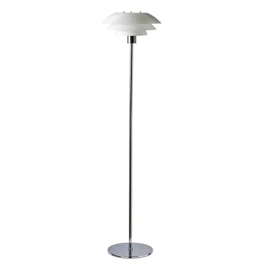 Sale Dyberg Larsen DL31 gulvlampe - Krom/Opal glass Krom / Opal