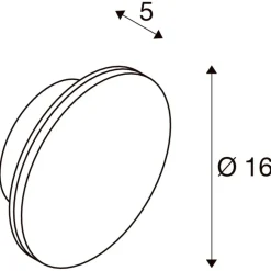Clearance Slv D-ring 16 cm vegglampe utendørs 7,5W 2700/3000 kelvin IP65 - dimbar Svart