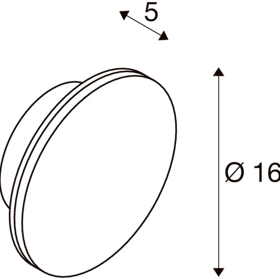 Clearance Slv D-ring 16 cm vegglampe utendørs 7,5W 2700/3000 kelvin IP65 - dimbar Svart