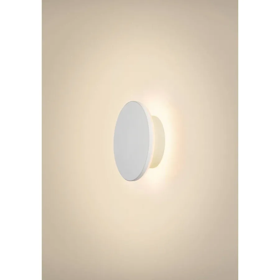 Clearance Slv D-ring 16 cm vegglampe utendørs 7,5W 2700/3000 kelvin IP65 - dimbar Svart