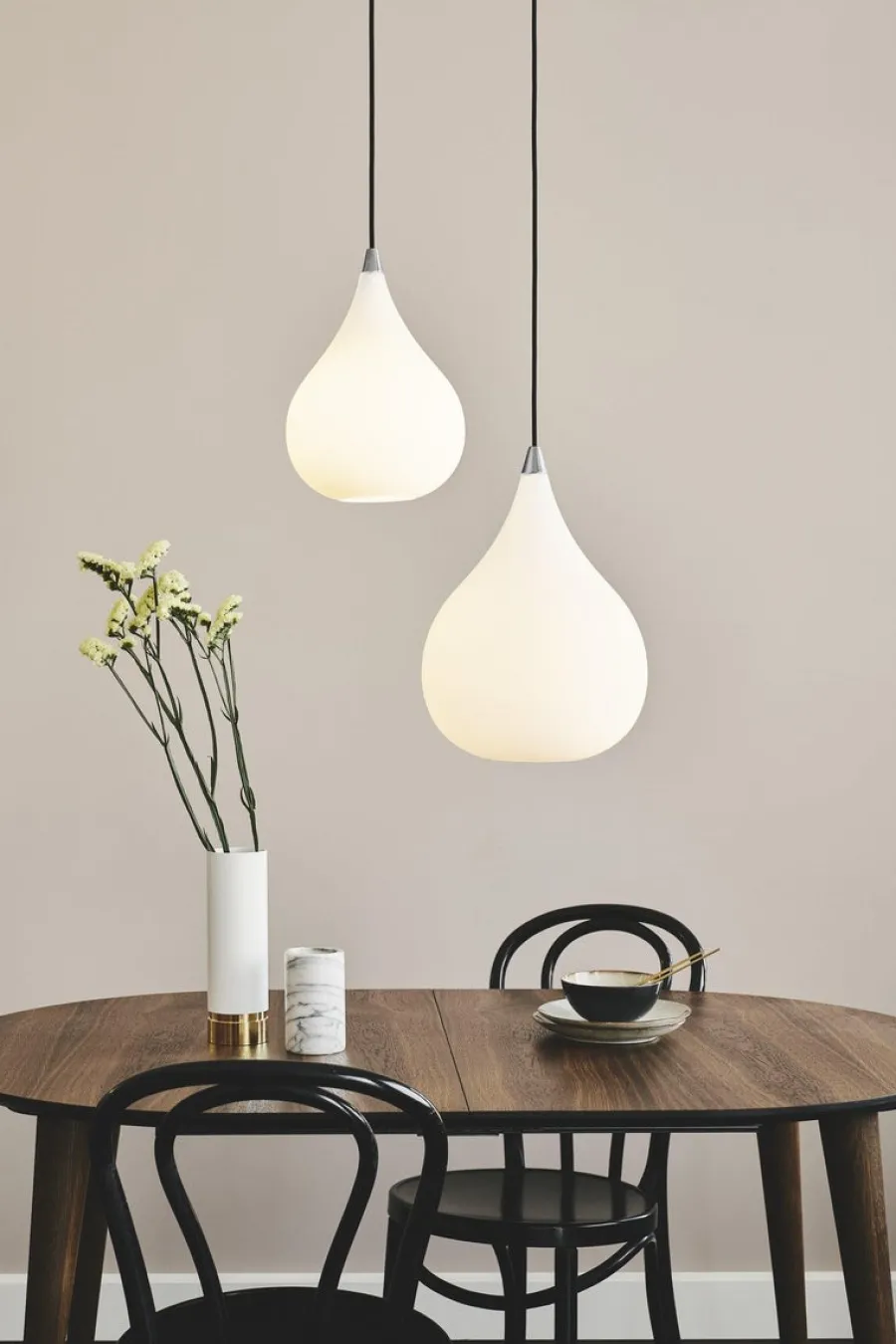 New Halo Designs Drops pendel 17 - Opal Hvit