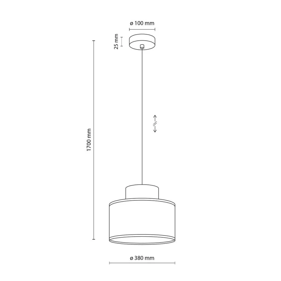 Best TK Lighting Duo takpendel 38 cm Brun