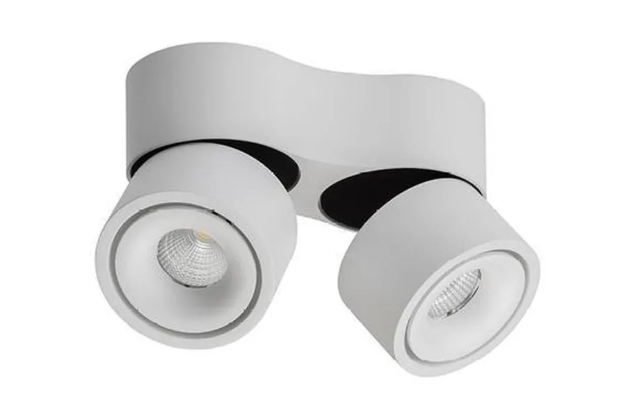 Sale Antidark Easy mini W275 Double takspot 2x7W 2700K Dimbar Hull til ledning - Hvit