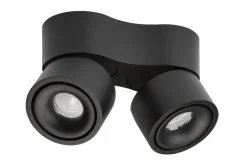 Online Antidark Easy mini W275 Double takspot 2x7W 2700K Dimbar Hull til ledning - Svart