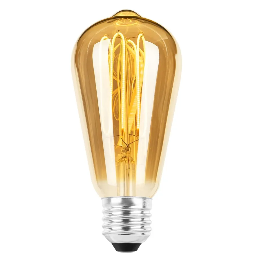 Sale NorDesign Ecolux E27 lantern ultra tynn spiral filament LED 4W 2200K 64 mm dimbar - Amber