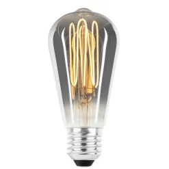 Clearance NorDesign Ecolux E27 lantern ultra tynn spiral filament 4W 2700K 64 mm dimbar - Smoke Røyk