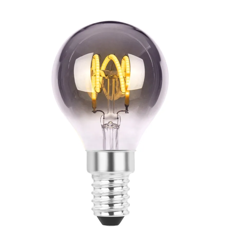 New NorDesign Ecolux E14 Spiral filament 4W 2700K 45 mm dimbar - Smoke Røyk