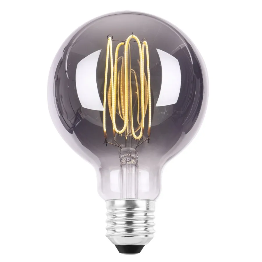 Hot NorDesign Ecolux E27 ultra tynn spiral filament 4W 2700K 95 mm dimbar - farget Røyk