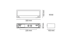 Online Sg Armaturen As Edge direct vegglampe ned 7W 2700 Kelvin dimbar IP65 - Svart