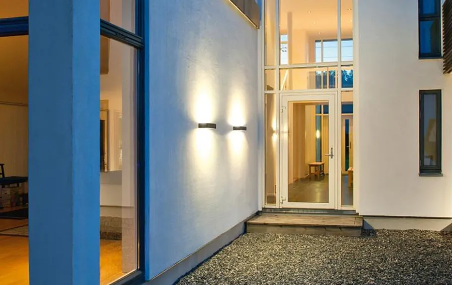 Outlet Sg Armaturen As Edge vegglampe opp/ned 10W 3000 Kelvin dimbar IP65 Grafitt