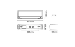 Outlet Sg Armaturen As Edge vegglampe opp/ned 10W 3000 Kelvin dimbar IP65 Grafitt