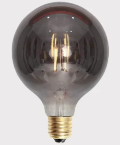 Hot Ms - belysning Edison E27 globe filament LED 4W 2200K 95 mm dimbar - Røykfarget Hvit