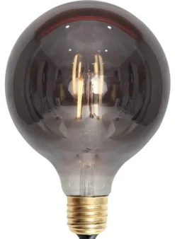 Ms - belysning Edison E27 globe filament 4W 2200K 125 mm dimbar - Røykfarget Hvit