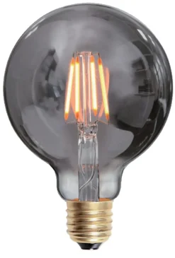 Outlet Ms - belysning Edison E27 globe filament 6W 2200K 95 mm 3 step dim - Smoke Røyk