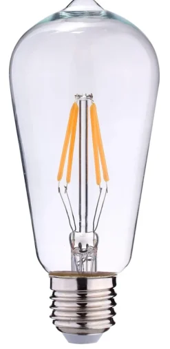 Sale Ms - belysning Edison lanterne filament E27 6W LED - 3 step dim Klar