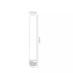 Best Lucide E27 Filament lyspære T32 20 cm 2200 Kelvin 5W Dimbar Amber