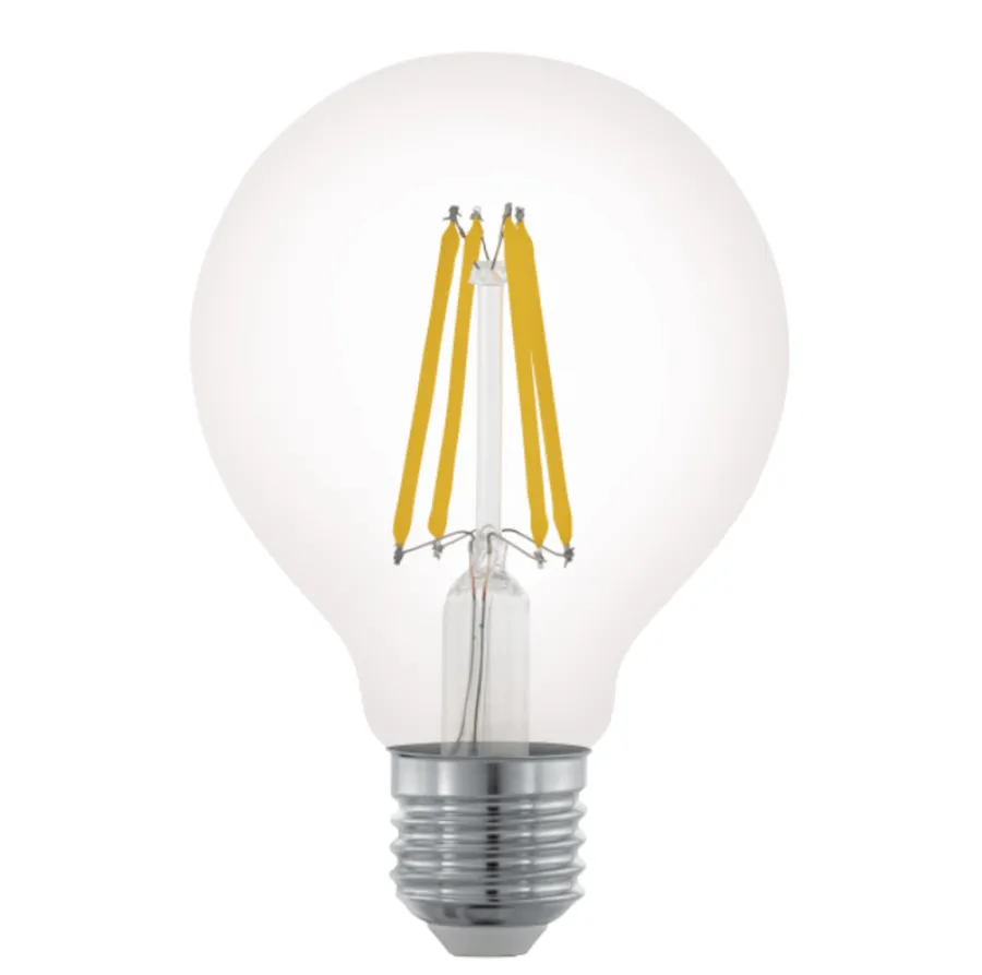 New Eglo E27 Filament LED 6W 2700K 80 mm dimbar- Klar