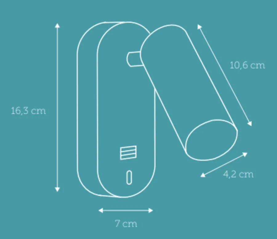 Sale Nielsen Light Ego vegglampe dimbar m/ USB - Hvit