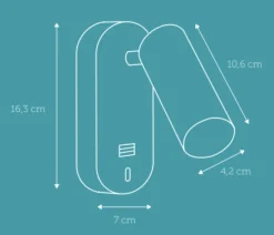 Best Nielsen Light Ego vegglampe dimbar m/ USB - Svart