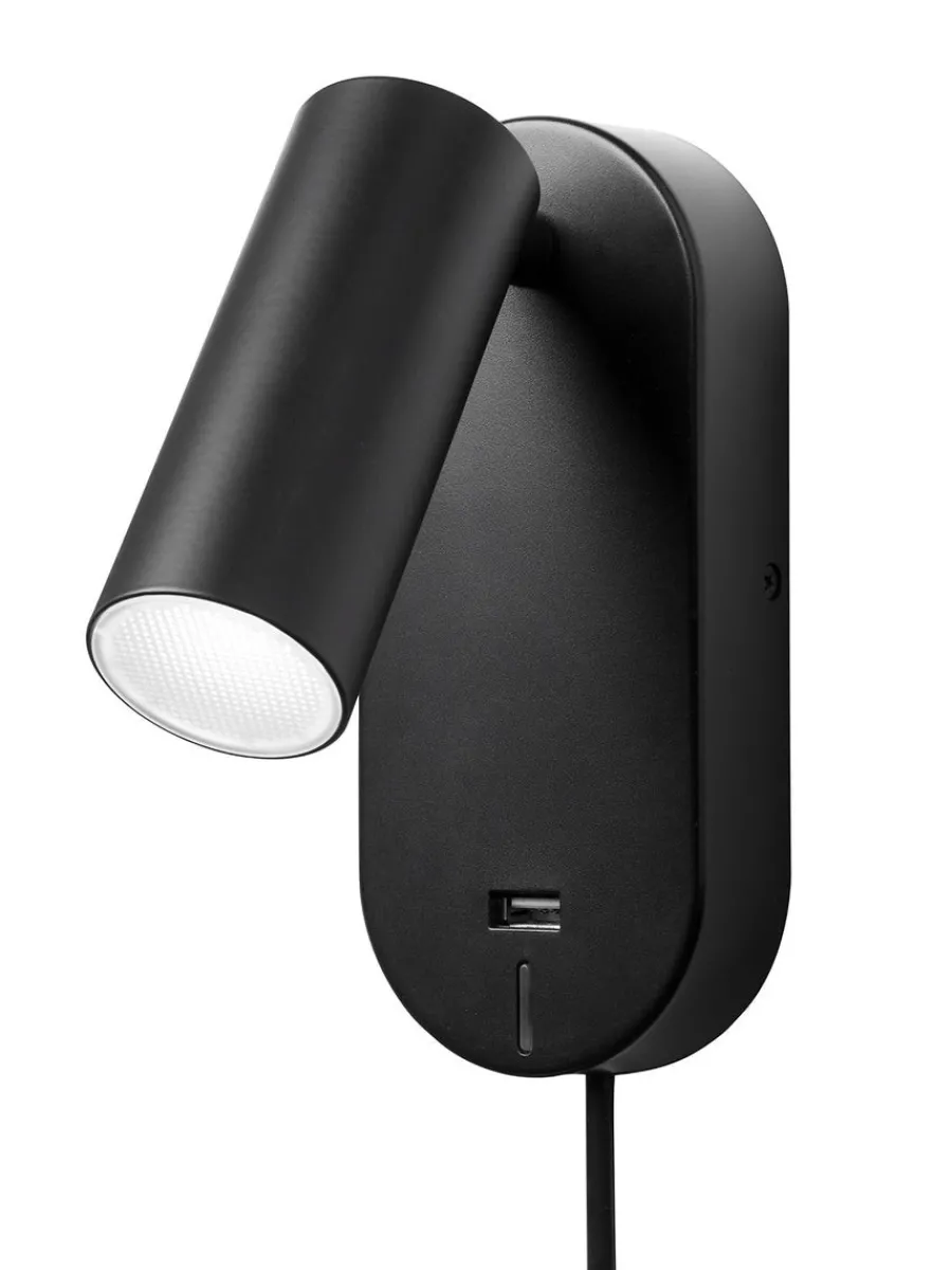 Best Nielsen Light Ego vegglampe dimbar m/ USB - Svart