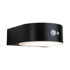 Discount Paulmann Eileen vegglampe utendørs 5,5W 3000 Kelvin m/bevegelses sensor - Solcelle Svart