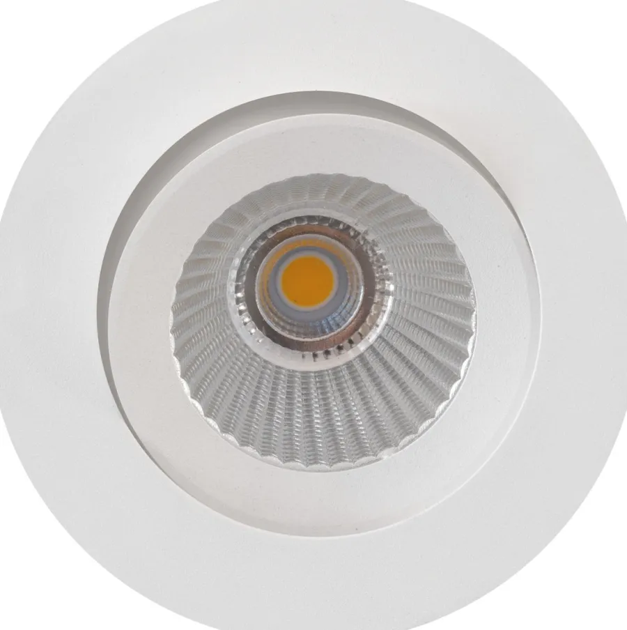 NorDesign E95 lavtbyggende downlight 1800-3000 Kelvin dim to warm RA95 5W - Hvit