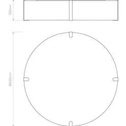 Online Astro Lighting Elba Round 600 taklampe Hvit